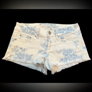 AMERICAN EAGLE FLORAL CUT OFF JEAN SHORTS Y2K BOHO